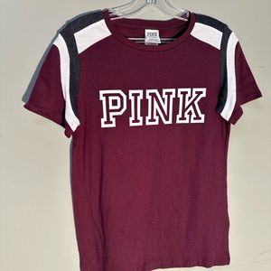 Pink maroon Coloured Short Sleeve T-shirt